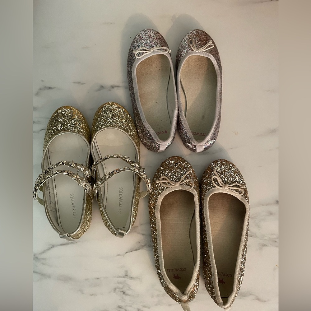 JCrew sparkle flats size 13 - 3 pairs